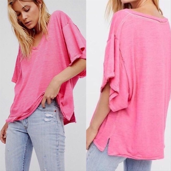 Free People Tops - NWT Free People Oversized Neon Tee